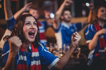 fans cheering